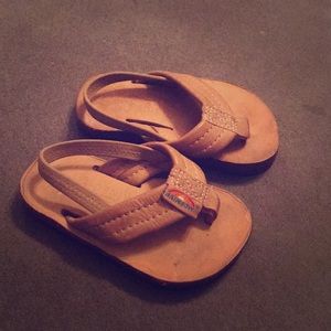 Rainbow Flip Flops size 3/4